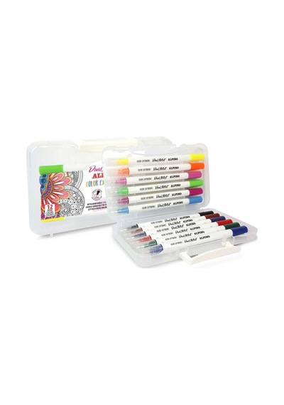 Alpino Ar-000186 Çift Yönlü Fırça Uçlu 12 Renk Keçeli Kalem
