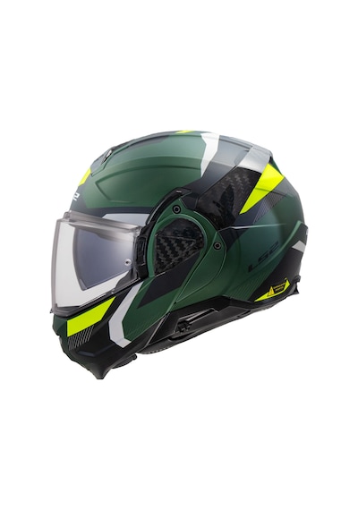Ls2 Advant 2 Trıple Çene Açılır Kask Mat Neon Sarı - Siyah - Yeşil
