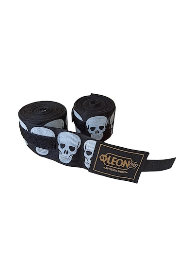 Leon Big Skulls Kuru Kafa 5 Metre Boks Bandajı Beyaz
