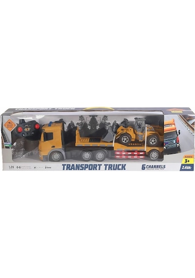 Ht079 Kumandalı Şarjlı Işıklı Transporter Tır 1:24 -canem Çok Renkli