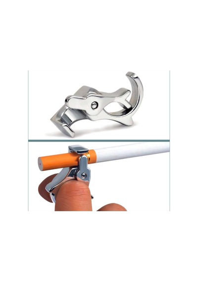 Omeniv Gümüş Renk Metal Tiryaki Sigara Yüzüğü 47261647