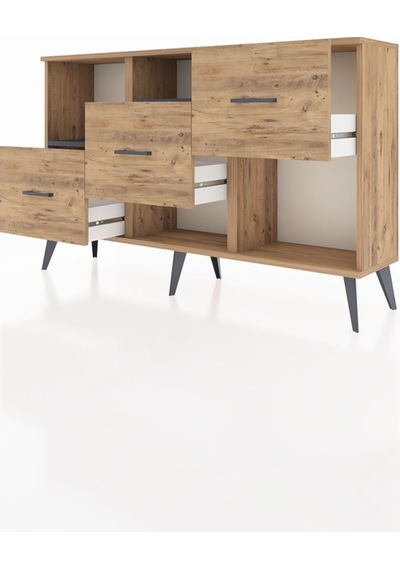 Arges Konsol 2 Raflı 3 Çekmeceli 132x30x83 Çam-antrasit/çam Antrasit/çam Arges Konsol 2 Raflı 3 Çekmeceli 132x30x83 Çam-antrasit/çam Antrasit/çam