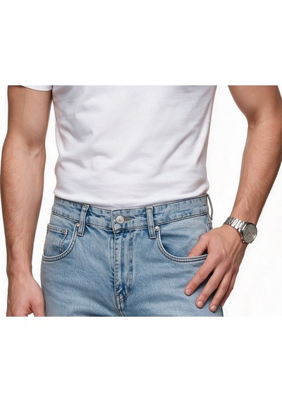 Jsco Erkek Normal Kesim Jean Pantolon Beş Cepli Düğme Fermuar Kapatmalı Js2203-c100 Mavi