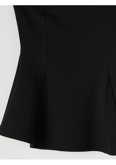 Lcw Vision Siyah Straplez Yaka Peplum Korse Bluz