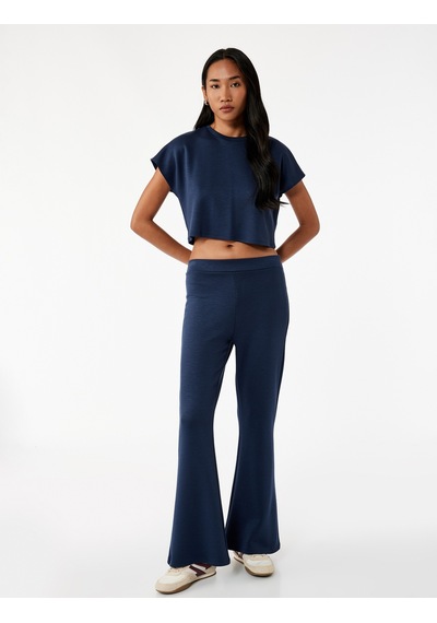 Koton Slim Fit Bisiklet Yaka Kolsuz Basic Tişört Lacivert 6wak50012uk Lacivert