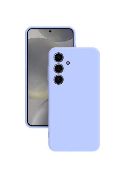 Samsung Galaxy Uyumlu S24 Kılıf Kamera Korumalı Silikon Rubber Arka Kapak Lila