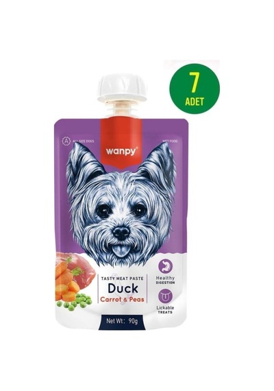 Wanpy Ördek Havuç Köpek Et Ezmesi 90 Gr X 7
