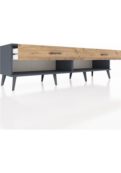 Hyperion Tv Ünitesi 2 Çekmeceli 176x44x51 Antrasit-antrasit/çam Antrasıt/atlas Çam Hyperion Tv Ünitesi 2 Çekmeceli 176x44x51 Antrasit-antrasit/çam Antrasıt/atlas Çam