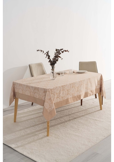 Rivaistanbul Damascus Cappuccino Masa Örtüsü 160x220 Cm Çok Renkli