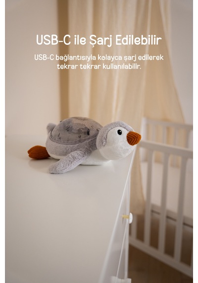 Cloud-b Ağlama Sensörlü ve Melodili Penguen Uyku Arkadaşı 31,5x30x12 CM