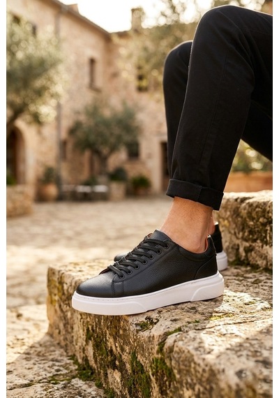 Boa Blf-010 Erkek Sneaker Günlük Casual Spor Ayakkabı Siyah Beyaz Taban