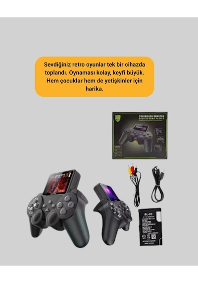 Çocuklar Ve Yetişkinler İçin Uygun 500 Oyunlu Taşınabilir Mini Retro El Konsolu 65641361