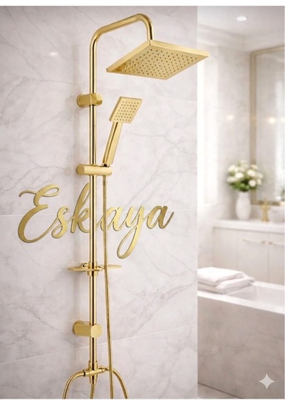 Eskaya Gold Kare Robot Duş Seti Yağmurlama Gold Tepe Duş Seti Diğer