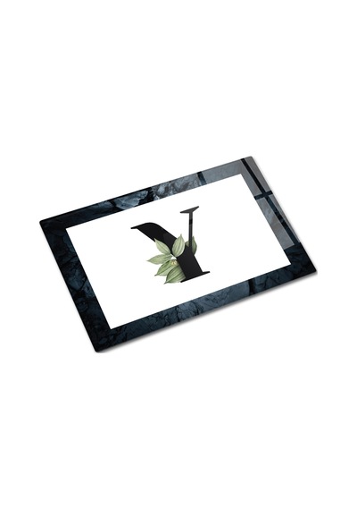 Decorita Cam Kesme Tahtası - Cam Kesme Tablası - Harfli Tasarım Y Çap 20 x 30 CM