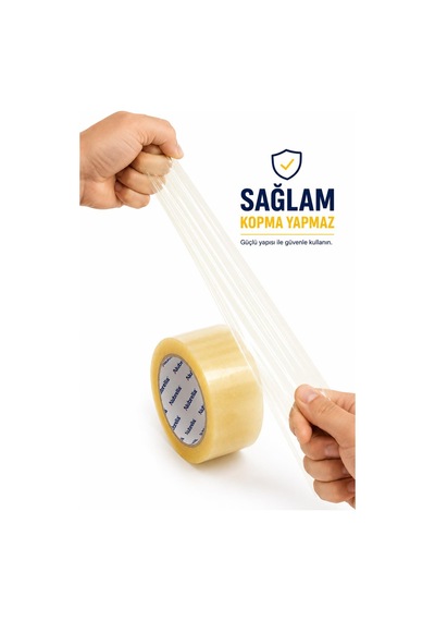 Ultra Premium Koli Bandı, 45 Mm X 100 Mt, Şeffaf Hotmelt 40 Micron 1