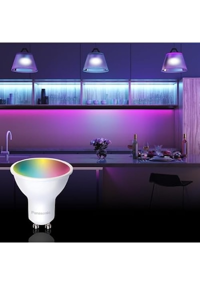 Panasonic Led Akıllı Bluetooth Wi-fi Rgb Gu10 Lamba 4w Çok Renkli