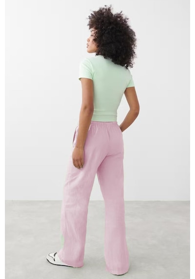Madmext Pembe Elastik Belli Bol Kesim Pantolon Mg2020-pembe Pembe