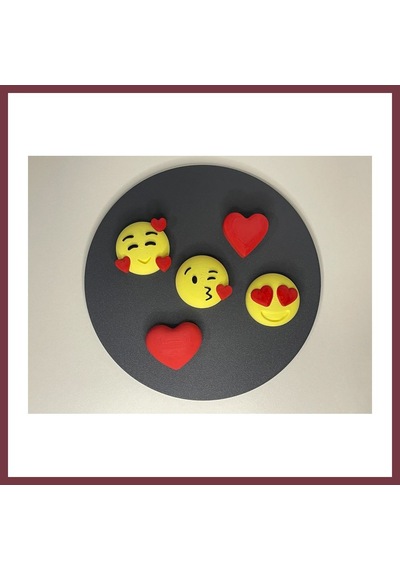 Storeşahin 3d Baskı 5li Emoji Magnet Seti - Eğlenceli Buzdolabı Ve Pano Süsü Shn0720