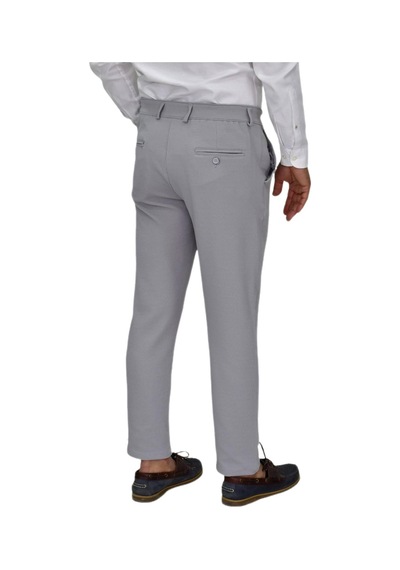 Erkek Likralı Petek Dokuma Kumaş Pantolon Regular Fitt Bgl-st04491 Gri