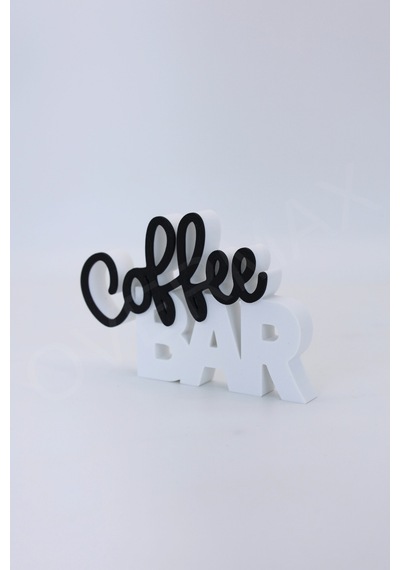 Coffee Bar Dekoratif Yazı - Kahve Köşesi Aksesuarı Siyah Coffee Bar - 836016861