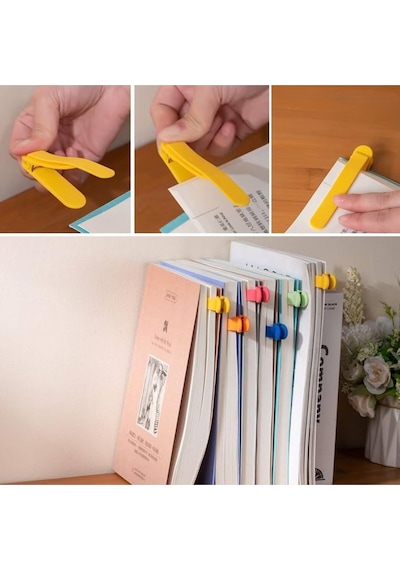 3lü Otomatik Renkli Kitap Ayracı Sayfa Sabitleyici Silikon Okuma Klipsi, Kitap Okuma Aksesuarı