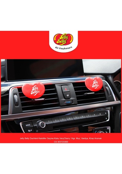 Jelly Belly Duovent Kalotifer Geçme Koku Verycherry 14gr. Muz, Vanilya, Kiraz Aromalı