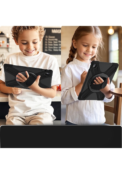 Samsung Galaxy Uyumlu Tab S10 Fe+ Plus 13.1inç Defender Askılı Zırhlı Tank Case Kapaklı Kılıf