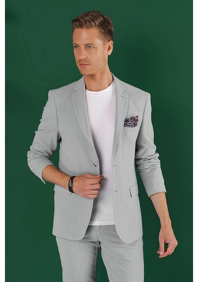 Efor C 640 Slim Fit Gri Spor Ceket Gri