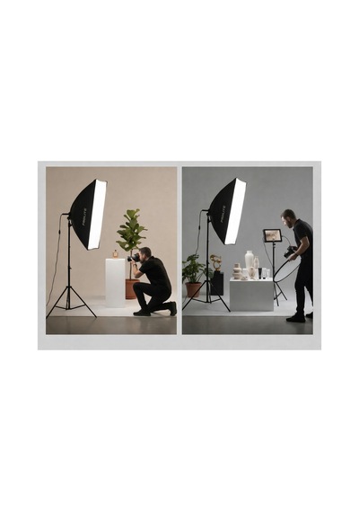 Soft Box Işık Tekli Set Fotoğraf Video Ürün Çekimi
