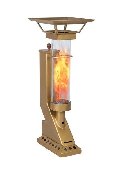 Etinova Compact İf-19 Camlı Alev Lambası Dış Mekan Pelet Soba - Gold