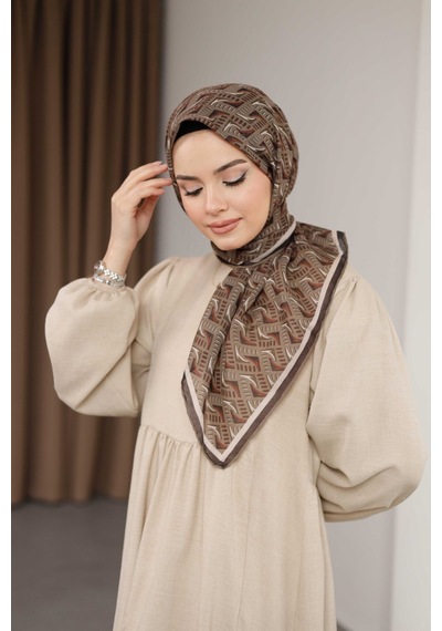 Mimiyum D S Model Soft Eşarp Kahve Bej