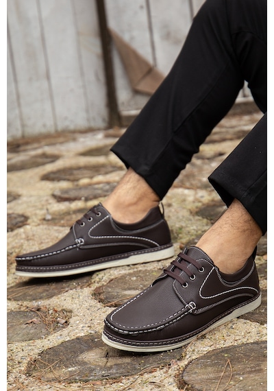 Daxtors D0607 Günlük Ortopedik Erkek Casual Ayakkabı Kahverengi