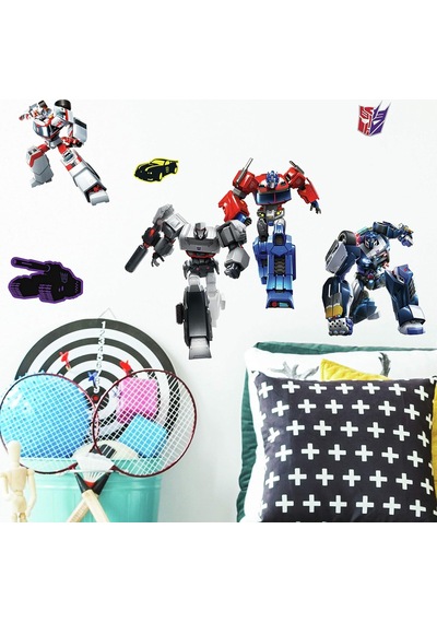 Rmk4231scs Transformers All Time Favorites Peel And Stick Duvar Çıkartmaları, Mavi, Kırmızı, Sarı