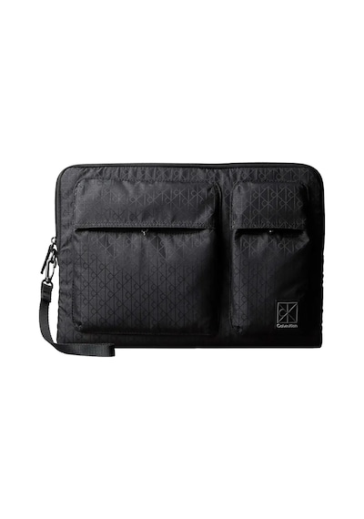 Calvin Klein Utılıty Emblem Laptop Siyah Jakarlı 14inç Laptop Kılıfı