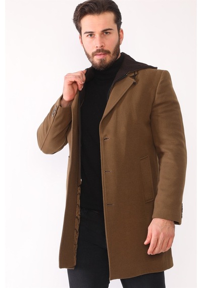 Plt8395 Dewberry Battal Palto-Camel-Camel