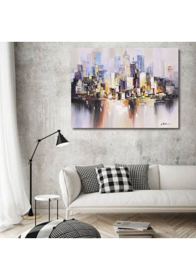 Deniz Soyut El Yapımı Yağlı Boya Tablo 115x90cm