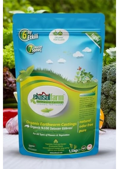 %100 Organik Solucan Gübresi - 3 Kg Toplam Ağırlık 0.75 LT - 2.5 LT - 12 KG