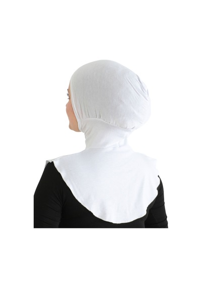 Modish Group Kadın Boyunluklu Hijab Tesettür Pratik Spor Bone - Sarı Beyaz