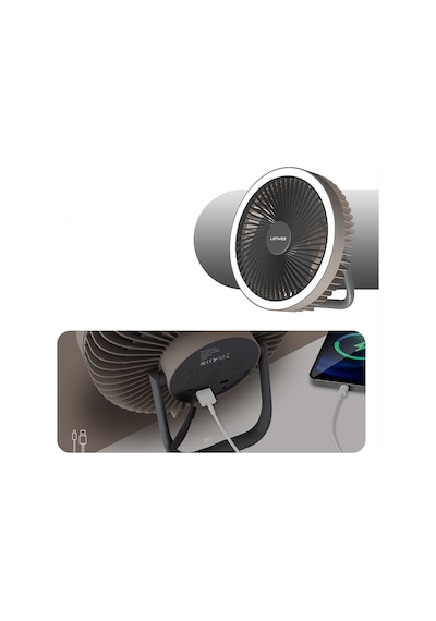 Lenyes Lhf11 Led Işıklı 4 Kademeli Çok Fonksiyonlu Soğutucu Fan Beyaz