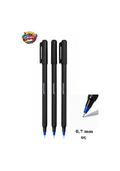 Linc Pentonik 0,7 Mm Uçlu Büro Tipi Mavi Tükenmez Kalem 3 Adet