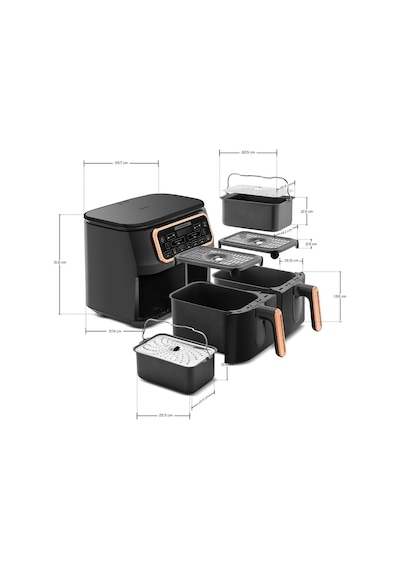 Karaca Air Pro Cook Duo Ev Yemeği Xxxl 8 Kişilik Airfryer 4 + 4 L
