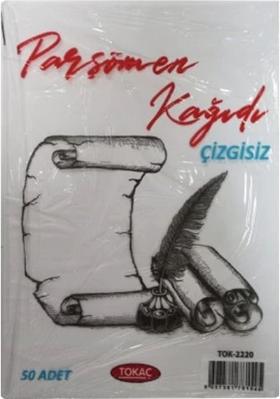 Parşömen Kağıdı A4 Çizgisiz Kağıt 50li