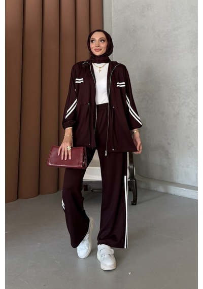 Riella Butik Ndidi Tesettür Takım Bordo