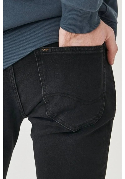 Lee Luke Slim Fit Düşük Bel Denim Esnek Jean Kot Pantolon Siyah