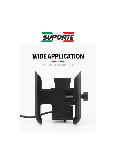 Suporte Motosiklet Telefon Tutucu Usb Şarjlı Alüminyum Alaşım Gidon Bağlantılı
