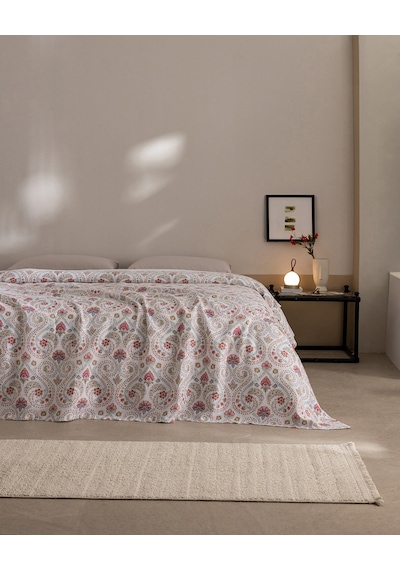Madame Coco Bretagne Tek Kişilik Pamuklu Ecocell Baskılı Pike - Renkli 8684427203057 Çok Renkli