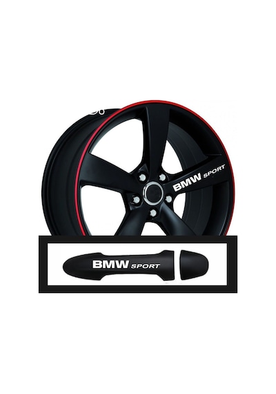 Bmw X6 İçin Uyumlu Aksesuar Oto Kapı Kolu/jant Sticker 10 Adet 10 1,5 Cm
