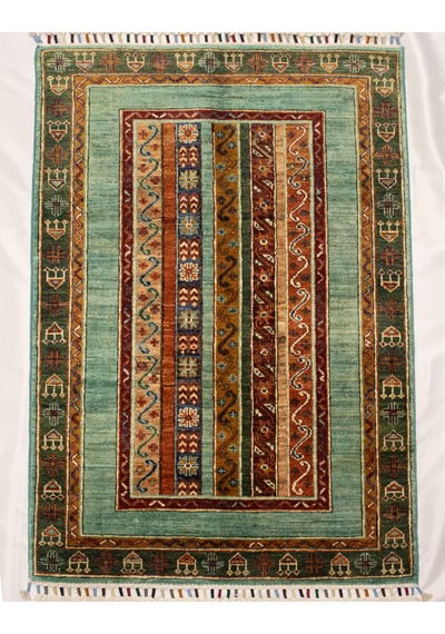 El Dokuma Afgan Halı Sultanı Model 100% Yün Kök Boya Çok Renkli