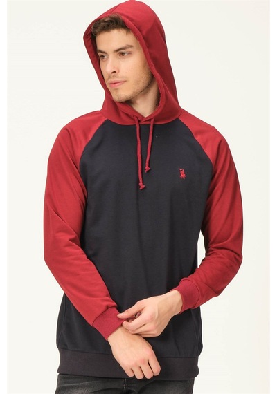 V4005 Dewberry Erkek Sweatshırt-lacivert- Bordo Lacivert- Bordo