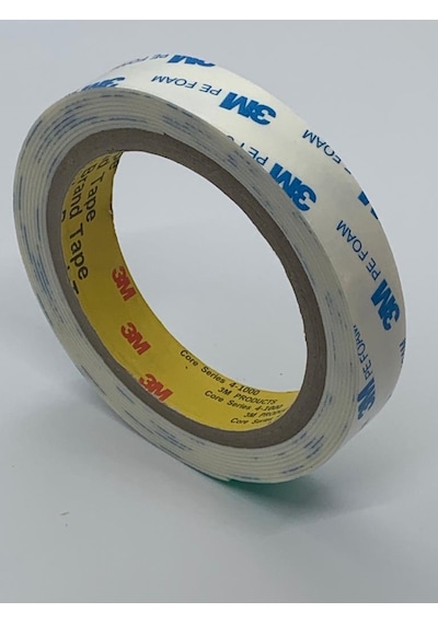 3m 9r110w Güçlü Çift Taraflı Beyaz Bant 19 MM 1.5mt1 Paket 3 Rulo